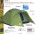 Палатка Дом 4 v2, четырехместная, зеленый цвет